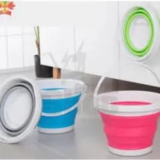 Balde Dobrável Retrátil 3 Litros Plástico E Silicone Desmontável