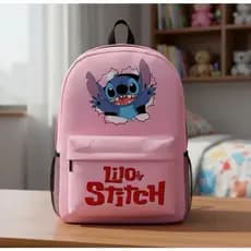 Mochila Escolar Infantil LILO STITCH MOANA Varias Cores e Personagens Envio imediato Promoção