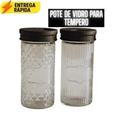 Pote de vidro para temperos - Compatível para porta temperos