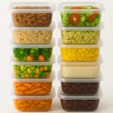 Kit 10 Potes 500ml Bpa Free Transparentes Reutilizável Com Tampa Marmitas Fitness Freezer Microondas
