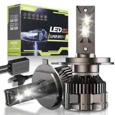 Par Lampada Ultra Led 40000lm 300w Lampada Farol de Carro H4 H11 H7 9005 9006 With Projection Conjunto De Caixa De Cores