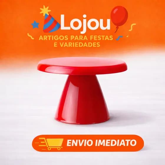 Boleira Cake Slim Cogumelo 17X11cm - Decoração Mesa Festa Aniversário Casamento