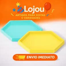 Bandeja Decorativa Sextavada 17x17 cm