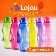 Kit 10 Garrafas Squeeze 600 ml para água, academia, esportes