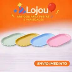Kit 2 Bandejas Decorativas Pérola Oval 20x13cm –Suporte para Doces, Festas e Eventos