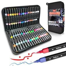 Kit 72 Cores Caneta Marcadora Acrílica Cores à Prova d'água Dupla De Ponta Fina Canetinhas Coloridas Marker