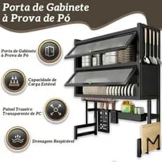Escorredor De Pratos Escorredor De Louça Inox Rack Organizador Suspenso Para Cozinha