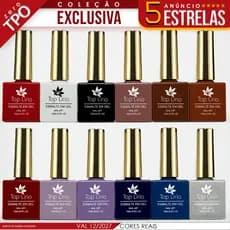 Kit 12 Esmaltes em Gel Led Uv COLEÇÕES p/ Unhas Manicure 12ml Lirio/Bella Rosa
