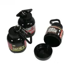 Garrafa Portátil de Pó de Proteína, Recipiente de Armazenamento 100ml Mini Chaveiro para Garrafas BTF4