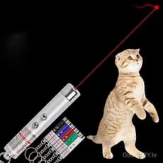 1pc Brinquedo Laser para Gato Aleatório, Luz Vermelha Eletrônica Infravermelha, Chaveiro de Fonte Animal HFZV