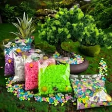 1000 Peças Pedras Luminosas Que Brilham No Escuro Seixos De Pedra Brilhante De Jardim Para Passarela Caminho Decoração D