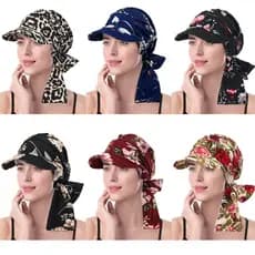 Boné De Beisebol Com Estampa De Leopardo , Aba Larga , Turbante , Floral , Lenço Elástico , Quimioterapia , Hijab , Cach