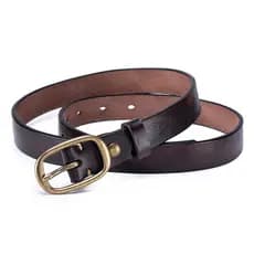 Couro Genuíno Fivela De Cobre Cinto Feminino Cintos De Para Uso Casual Versátil Com Jeans