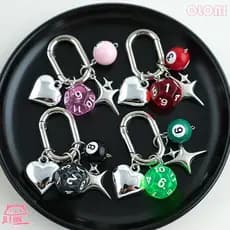 Chaveiro De Piscina De Bilhar BOLONIMY , Mini Chaveiros Coloridos Da Moda , Cubo Irregulares De 12 Lados