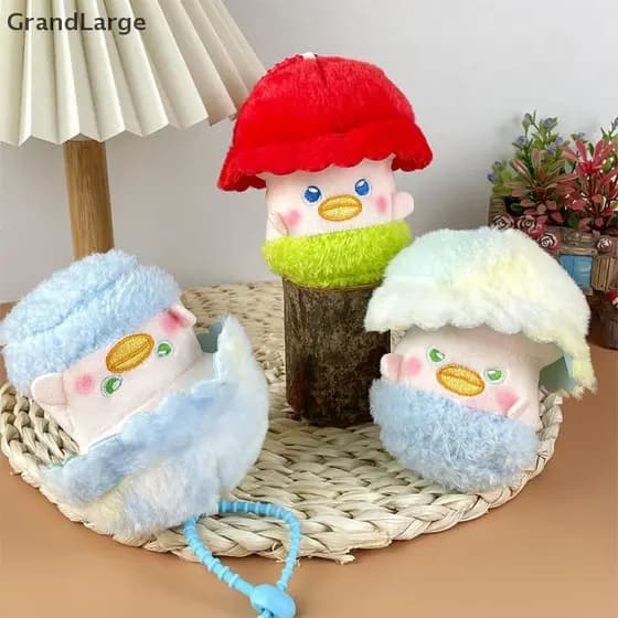 [GrandLarge] Cogumelo Dos Desenhos Animados Brinquedo De Pelúcia Chaveiro Macio Boneca Pingente Carro Mochila Saco Decor