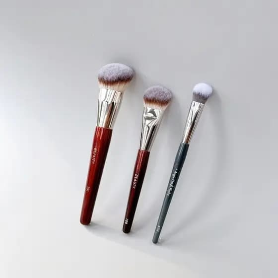Conjunto De Pincéis De Maquiagem A506 109 101 Corretivo Contorno Fundação Mini Base Kit Essencial