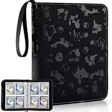 Álbum de 4 Bolsos 25/50 Páginas Pokémon Clip Brinquedo Coleção de Jogos Pasta Suporte para 200-400 Cartões Exibição de A