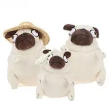 BOLONI Elf Gordo Pug Brinquedos De Pelúcia Apaziguar Boneca Sentado Cães Dos Desenhos Animados Bonito Kawaii Cão