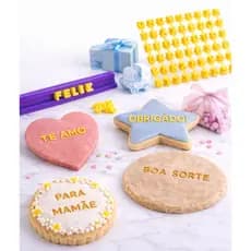 72x Carimbo Mini Marcador Números Letras Lip Para Biscoito pasta americana letras e números
