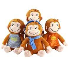 30cm 4 ESTILO Boneca de Pelúcia Curious George Botas Macaco Brinquedos de Pelúcia para Meninos e Meninas CGAY