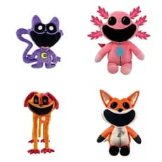 Brinquedo de pelúcia de gato roxo sorridente e em pé com design personalizável 40cm M5O3
