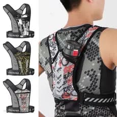 FDK 1PC Colete Esportivo Bolsa para Telefone Mochila de Ciclismo Refletiva com Bolso com Zíper Colete Esportivo Leve Uni