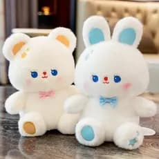 ins Bonito minnie Urso Brinquedo De Pelúcia Boneca Coelho Branco Presente Aniversário Crianças