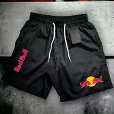 Bermuda Tactel RED BULL 02 Short Praia Mauricinho Esportivo Treino Academia Masculino