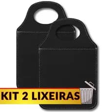 Kit 2 Lixeiras Automotiva Carro Lixo Porta Objeto Organizador Moderno