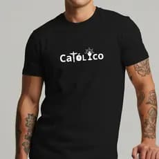 Camiseta Masculina Católica Jesus Camisa T-Shirt Unissex Camisa Igreja