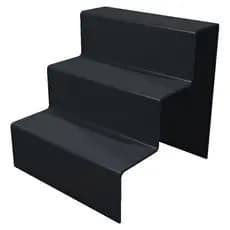 Displays Escadinha Figures Acrílico 30x5x5cm Preto 3 Degraus