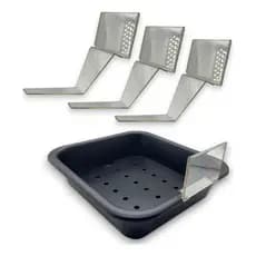 Kit 9 Precificador Acrílico Display Bandeja Açougue Mercado