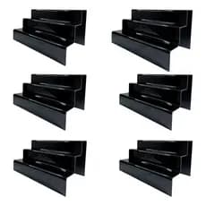 Kit 5 Display Escadinha Funko Acrílico 30x5x5cm Preto