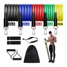 Kit Extensores Elásticos para Treino em Casa | Musculação e Fitness | Resistência e Força