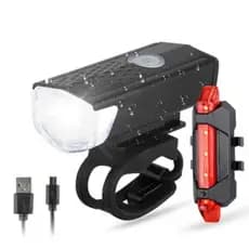 Kit Lanterna e Farol de Bicicleta | Luz Ultra LED à Prova d'Água | Segurança e Visibilidade