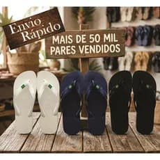 KIT 02 PARES CHINELO COM BANDEIRINHA UNISSEX TRADICIONAL
