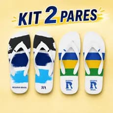 Kit 2 Pares Chinelo Masculino Reserva Confortável e Macio
