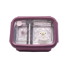 Bento Box Inox Térmica com Divisórias Milky – Caixa de Lanche Infantil Durável e Prática