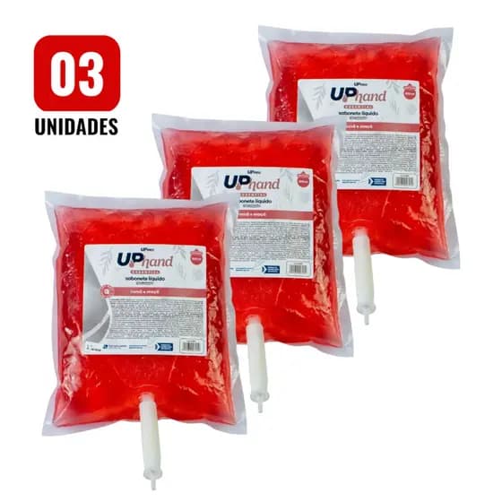 Refil Sabonete Líquido 800ml UPPro Hand Glicerinado com Válvula Para Dispenser Banheiro Empresa