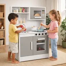 Cozinha Infantil Brinquedo Menina Menino Kids Comidinha Casinha Pia Torneira de Verdade Micro-Ondas