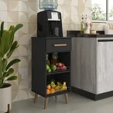 Fruteira Chão Fênix Armário Balcão Micro-Ondas Bebedouro Multiuso Cozinha Escritório 1 Gaveta