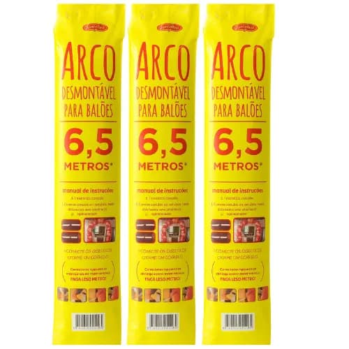 Kit 3 Canos Arco Estrutura Desmontável para Balões Festa Aniversário Casamento Evento