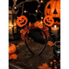 Tiara Abóbora Halloween – Fantasia Temática Infantil Adulta Festa