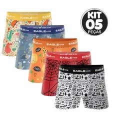 KIT C/ 5 CUECAS BOXERS INFANTIL