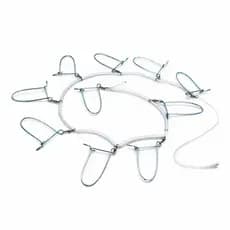 Fieira de Pesca 10 grampos Kit 2un Tucunaré Barbado Submerso Isca Viva Turismo Acessorio Rio Mar Aço Molinete