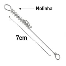 10 Castor Empate de Pesca 24x7cm Pesqueiro Traira Pacu Tamba Piranha Encastoador Aço Inox Duro Praia Molinete