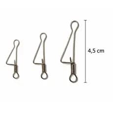 Grampo de Pesca Kit 10un Snap Engate Rapido Aço Duro Praia Mar Rio Pescaria Isca Artificial Tucunare Molinete