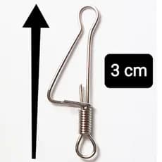 Grampo de Pesca 3cm kit 10un Snap Engate Rapido Isca Artificial Tucunaré Mar Rio Praia Pescaria Pacu Vara