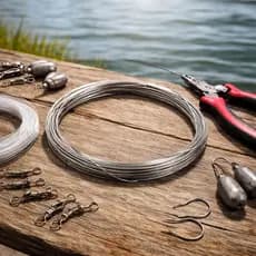 Fio de Aço Duro 10m Kit 2 un Pesca Castor Empate Pesqueiro Encastoar Mar Dourado Piranha Traira Pacu Molinete
