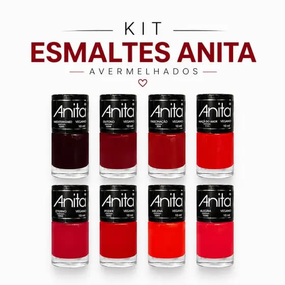 Kit Anita de Esmaltes Coleção Avermelhados